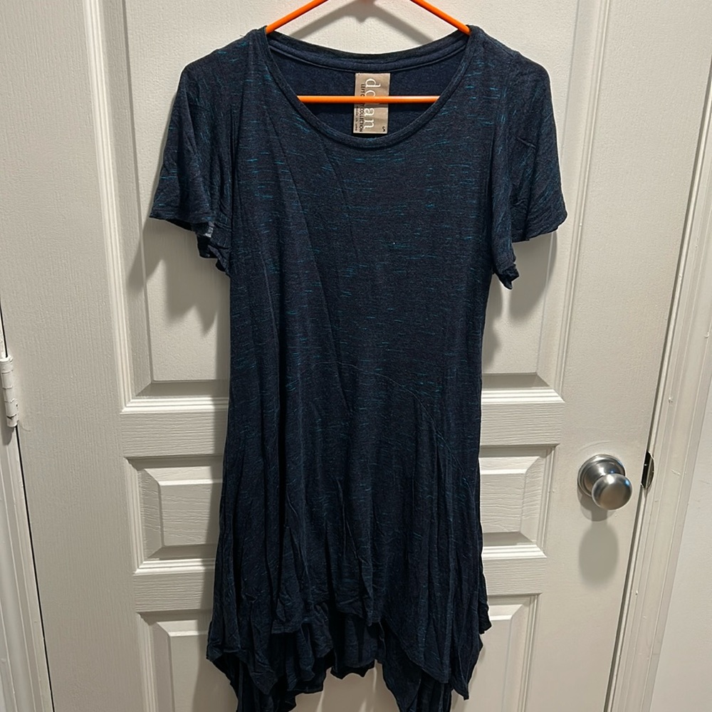 Navy blue heathered dress